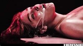 Real life Hentai – Jia Lissa gets fucked deepthroated and extream cumflated by Alien monster